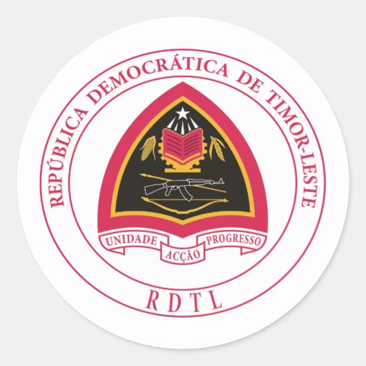 Osttimor - Wehrwesten Runder Aufkleber (Vorderseite)