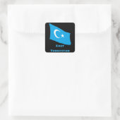 Ostturkestan-Flaggensticker Quadratischer Aufkleber (Tasche)