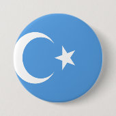 Ostturkestan Uyghur Flag Button (Vorderseite)