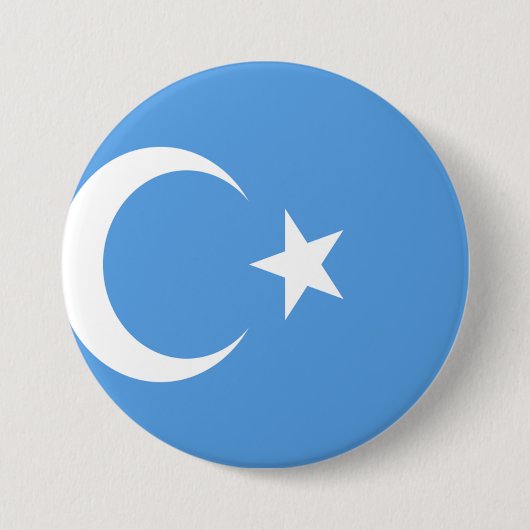 Ostturkestan Uyghur Flag Button (Vorderseite)