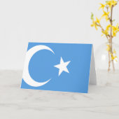 Ostturkestan Uyghur Flag Karte (Gelbe Blume)