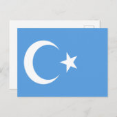 Ostturkestan Uyghur Flag Postkarte (Vorne/Hinten)