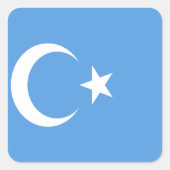 Ostturkestan Uyghur Flag Quadratischer Aufkleber (Vorderseite)