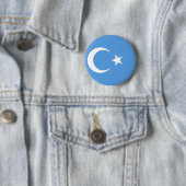 OstTurkestan Uyghur Flagge Button (Beispiel)