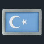 OstTurkestan Uyghur Flagge Rechteckige Gürtelschnalle<br><div class="desc">OstTurkestan Uyghur Flaggen-rechteckige Gürtelschnalle</div>