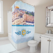 Ostwall Tempel Berg Jerusalem Duschvorhang (Beispiel)