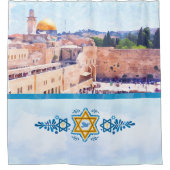 Ostwall Tempelberg Jerusalem Duschvorhang (Vorderseite)