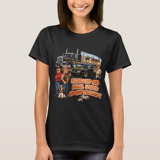 Ostwärts und abwärts T-Shirt (Vorderseite)