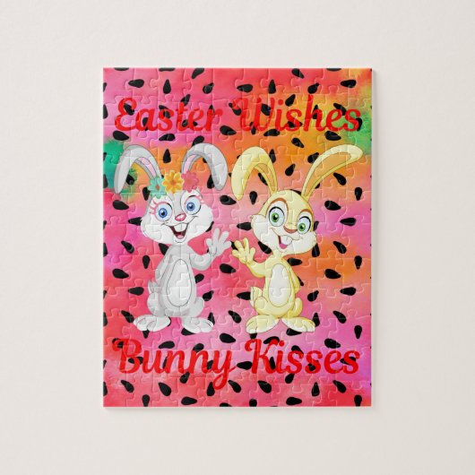 OSTWÜNSCHE, BUNNY KISSES JIGSAW PUZZLE (Vertikal)