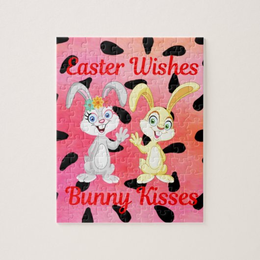 OSTWÜNSCHE, BUNNY KISSES JIGSAW PUZZLE (Vertikal)