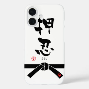"Osu"-KANJI (Budo-Begriffe) iPhone 16 Hülle