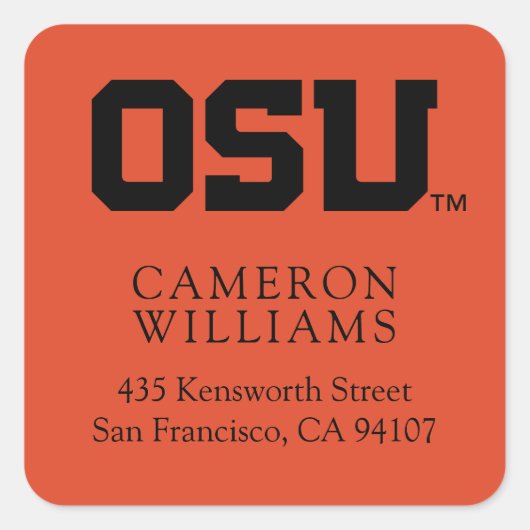 OSU QUADRATISCHER AUFKLEBER (Vorderseite)