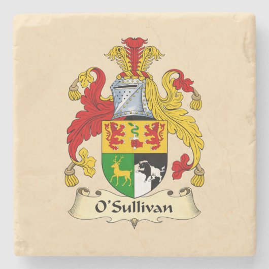 O'Sullivan Familien Wappen Steinuntersetzer (Vorderseite)