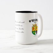 O'Sullivan Familienwappen, Übersetzung und Bedeutu Zweifarbige Tasse (VorderseiteRechts)