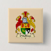 O'Sullivan Family Coat of Arms Button (Vorderseite)
