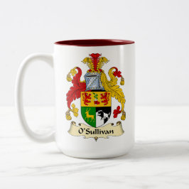 O'Sullivan Family Coat of Arms Two-Tone Coffee Mug Zweifarbige Tasse