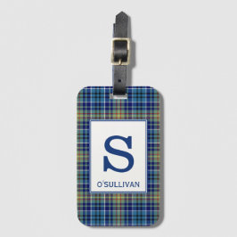 O'Sullivan Tartan Bright Blue Kariertes Muster Gepäckanhänger