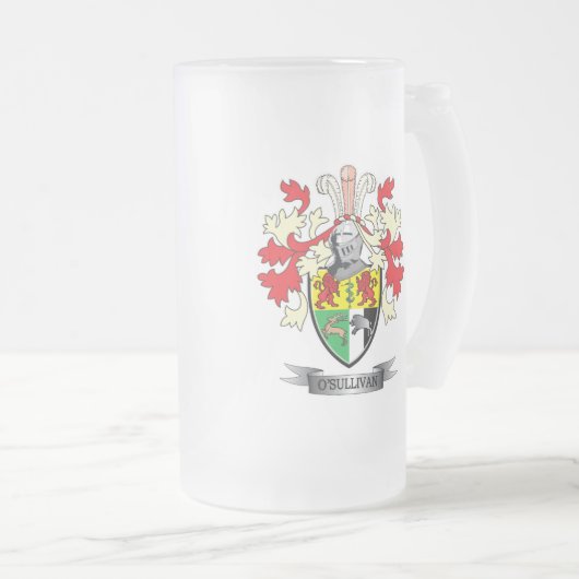 O'Sullivan-Wappen Mattglas Bierglas (VorderseiteRechts)