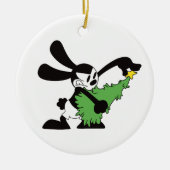 Oswald Der glückliche Rabbit Weihnachtsbaum Keramik Ornament (Vorne)