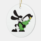 Oswald Der glückliche Rabbit Weihnachtsbaum Keramik Ornament (Links)