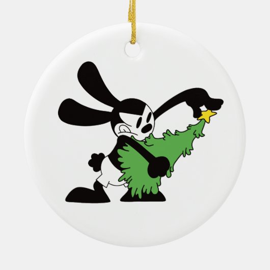Oswald Der glückliche Rabbit Weihnachtsbaum Keramik Ornament (Hinten)