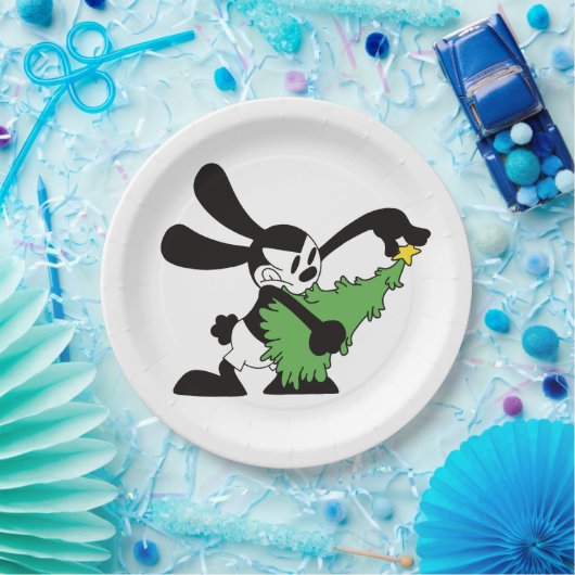 Oswald Der glückliche Rabbit Weihnachtsbaum Pappteller (Party)