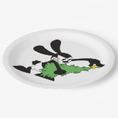 Oswald Der glückliche Rabbit Weihnachtsbaum Pappteller (Schrägansicht)