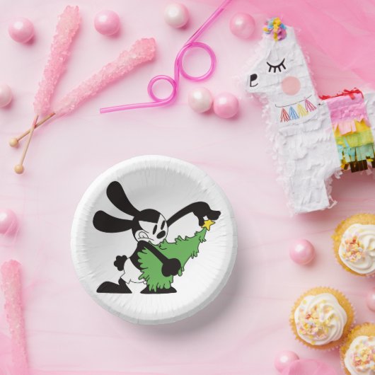 Oswald Der glückliche Rabbit Weihnachtsbaum Pappteller (Party)