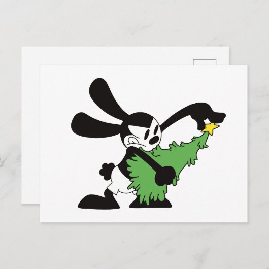 Oswald Der glückliche Rabbit Weihnachtsbaum Postkarte (Vorne/Hinten)