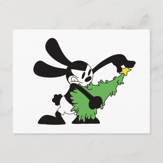 Oswald Der glückliche Rabbit Weihnachtsbaum Postkarte (Vorderseite)