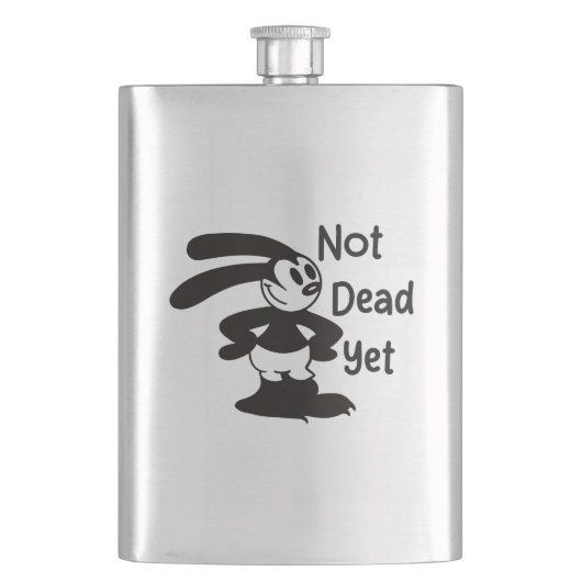 Oswald Der Optimist Philosoph Niedlich Funny Vinta Flachmann (Vorderseite)