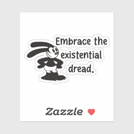 Oswald hat gefürchtet: Existenzkrise Aufkleber (Blatt)