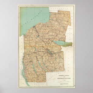 Oswego, Cayuga, Onondaga-Landkreise Poster
