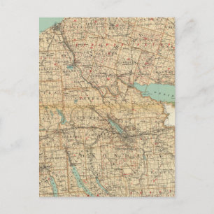 Oswego, Cayuga, Onondaga-Landkreise Postkarte