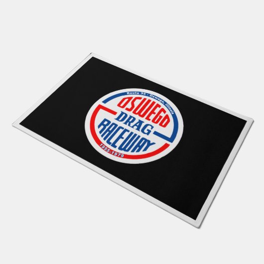 Oswego Drag Raceway auf Route 34 - Oswego, Illinoi Fußmatte (Schrägansicht)