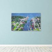Oswego Fluss, Locks, Hafeneinfahrt Leinwanddruck (Insitu (Holzboden))