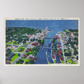 Oswego Fluss, Locks, Hafeneinfahrt Poster (Vorne)