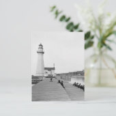 Oswego Harbor West Pierhead Lighthouse Postkarte (Stehend Vorderseite)