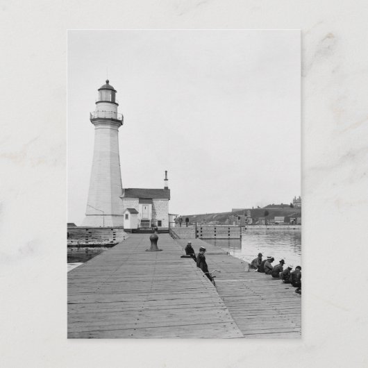Oswego Harbor West Pierhead Lighthouse Postkarte (Vorderseite)