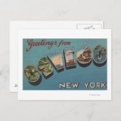 Oswego, New York - Große Briefszenen Postkarte (Vorne/Hinten)