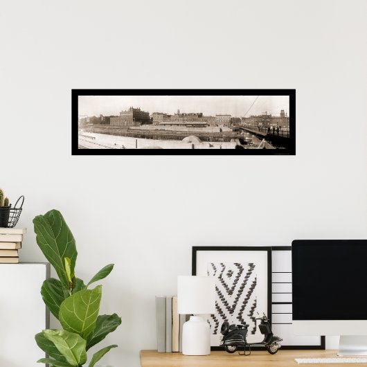 Oswego NY Riverfront Foto 1909 Poster (Heimbüro)