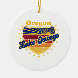 Oswego Oregon Lake Keramik Ornament
