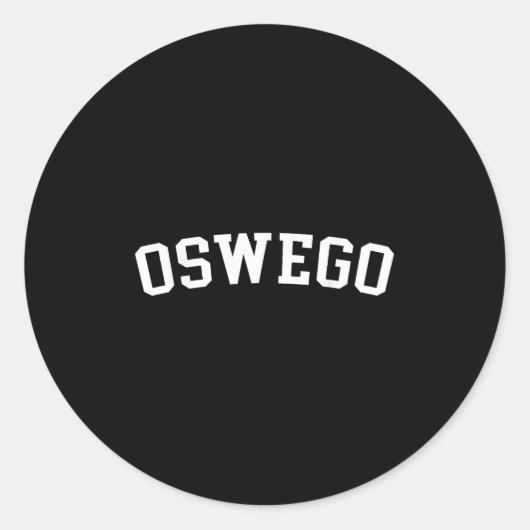 Oswego Runder Aufkleber (Vorderseite)