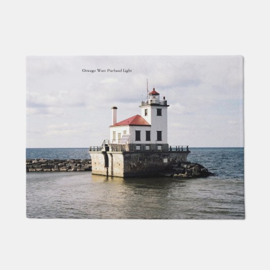 Oswego West Pierhead Lichttürmatte Fußmatte (Vorderseite)