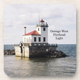 Oswego West Pierhead Light 6 Untersetzer aus Kunst