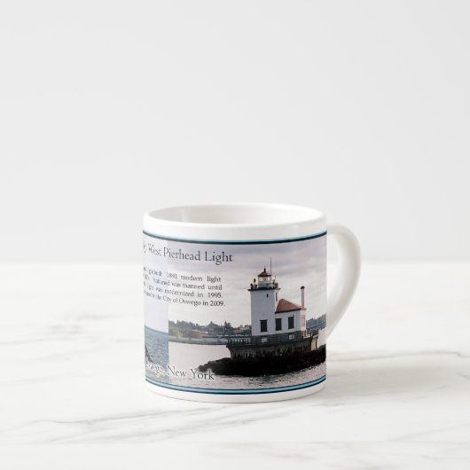 Oswego West Pierhead Light Epresso Tasse (Vorderseite Rechts)