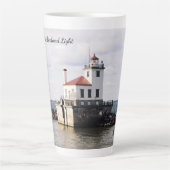 Oswego West Pierhead Light Latte Tasse (Vorderseite)