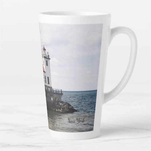 Oswego West Pierhead Light Latte Tasse (Rechts)