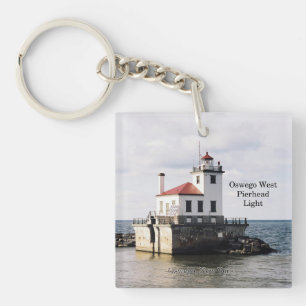 Oswego West Pierhead Light-Schlüsselkette Schlüsselanhänger