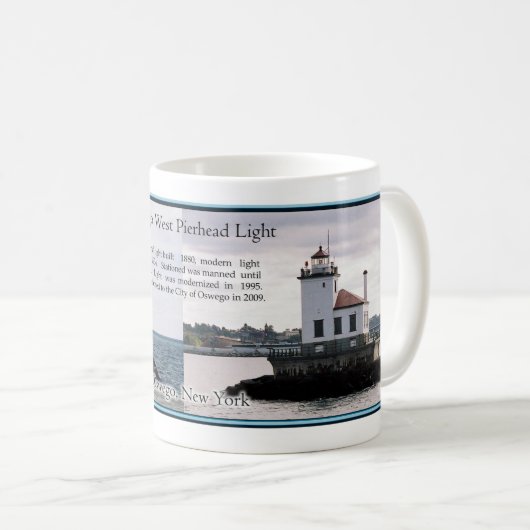 Oswego WestPierhead helle Tasse (VorderseiteRechts)